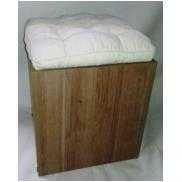 Puff Madeira Com Almofada