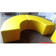 Puff Meia Lua Amarelo