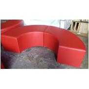 Puff Meia Lua Vermelho